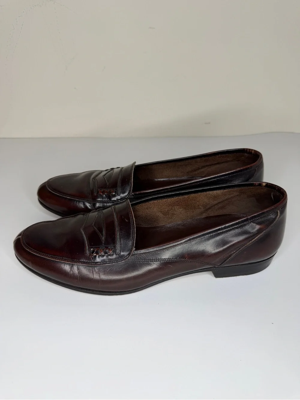 Bally Penny Loafers Dress Shoes Men’s Size 9M Brown Leather Made In Italy
